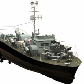 Mô hình 3d tàu ngư lôi có động cơ Vosper