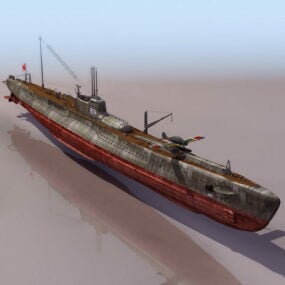 Embarcación Submarino japonés de la Segunda Guerra Mundial modelo 3d