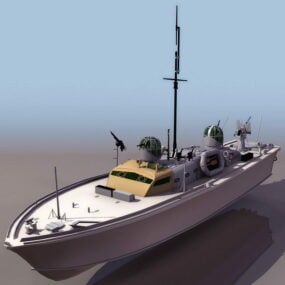 Watercraft Wwii High Speed ​​Launch Boat 3d μοντέλο