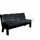 Black Leather Waiting Chair