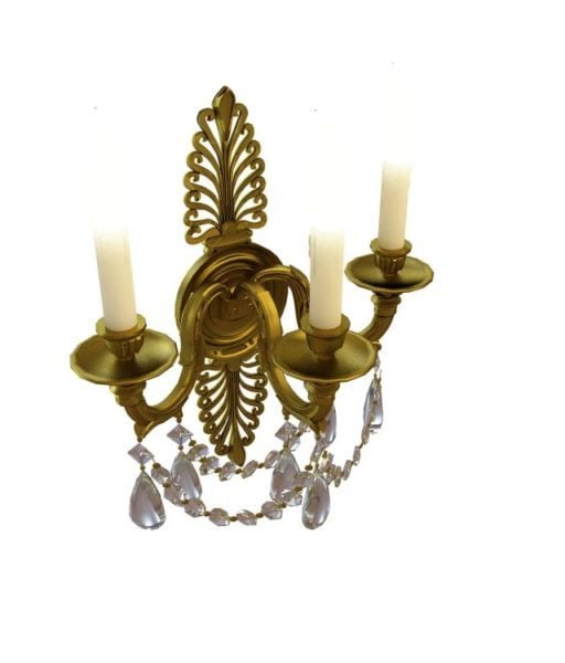 Antique Brass Wall Candle Lamp
