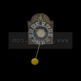 Orologio da parete antico da soggiorno modello 3d