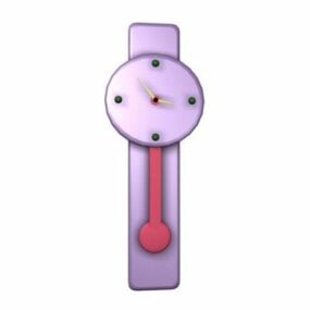 Мультяшний дитячий настінний годинник 3d модель