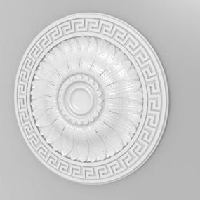 Wandblumen-Medaillon-Dekoration, 3D-Modell