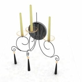 Wall Mount Antique Candle Holder 3d model