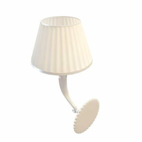 White Shade Wall Sconce Lamp 3d model