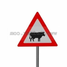 Watch For Animals Road Signs 3d-model