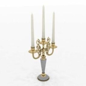 Modello 3d di candelabri antichi per matrimoni