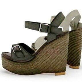 Fashion Wedge Platform Sandals 3d model