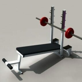 Τρισδιάστατο μοντέλο εξοπλισμού πάγκου ανύψωσης βαρών γυμναστικής