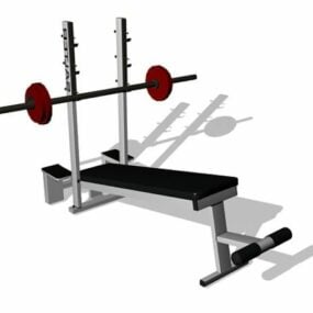 Gym Weight Bench Set 3d model