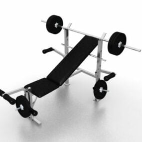 Fitness posilovací lavice 3D model