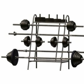 Modelo 3d de equipamento de ginástica esportiva para levantamento de peso
