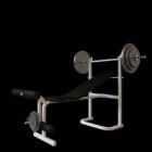 Gym Weight Training Bench With Barbell