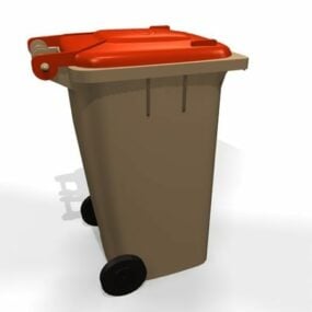 Modelo 3d de residuos de contenedores de basura callejeros