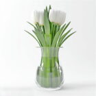 White Flower Decor Glass Vase
