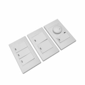 White Light Switch Set 3D model