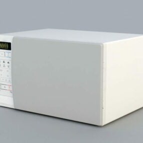 3д модель кухонного инструмента Белая микроволновая печь