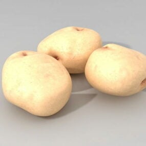 Nature White Potatoes Vegetable 3d model