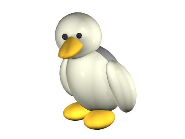 White Cartoon Duck Toy