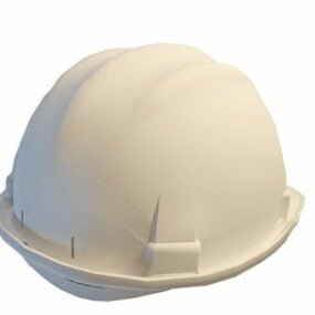 Modelo 3d de capacete branco de construção