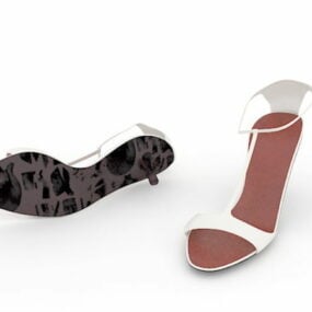3d модель коричневого шкіряного взуття