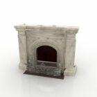 Marble Stone Wood Fireplace