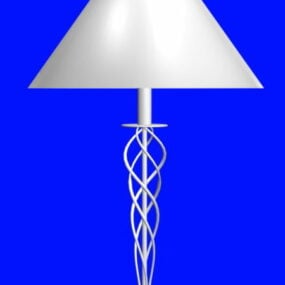 White Metal Table Lamp Furniture 3d model