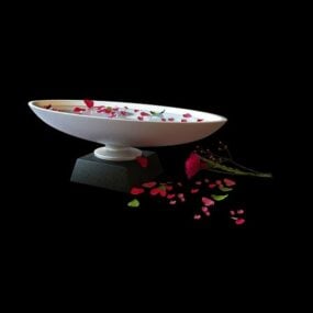 白磁の花瓶の装飾3Dモデル