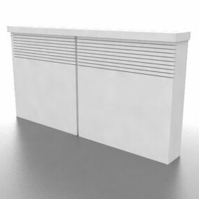 White Painted Radiator Covers 3d model