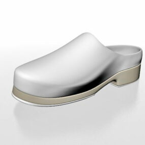 Modischer weißer Schuh 3D-Modell