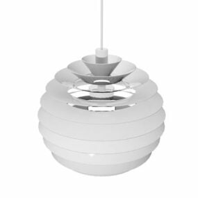 3д модель светильника в форме цветка в форме шара