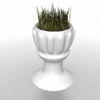 White Ceramic Indoor Urn Planter