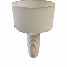 Lampe de table à abat-jour en forme d'urne blanche modèle 3D