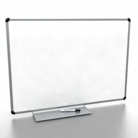 Office Whiteboard med penneholder 3d-modell