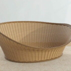 Kitchen Wicker Basket 3d model