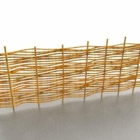 枝編み細工品フェンス3Dモデル