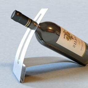 Wine Bottle Metal Holder 3d model