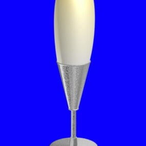 مصباح طاولة زجاجي للنبيذ أثاث نموذج ثلاثي الأبعاد
