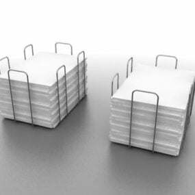 Office Wire Mesh Paper Tray 3d model