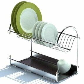 Kitchen Wire Plate Rack 3d model