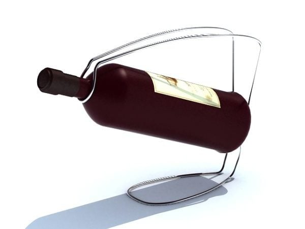 Sostenedor de botella de vino de hierro