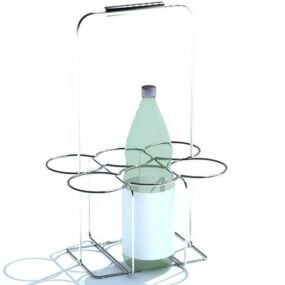 Kitchen Wire Wine Holder Rack 3d model