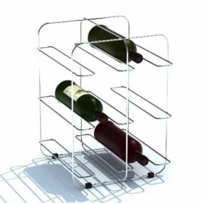 رفوف النبيذ السلكية للمطبخ المنزلي نموذج ثلاثي الأبعاد