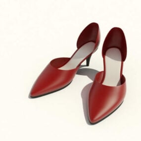 Chaussures habillées en cuir pour femmes modèle 3D