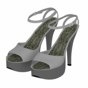 Sandal Platform Fashion Wanita model 3d