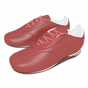 Damen-Sportschuhe in roter Farbe, 3D-Modell
