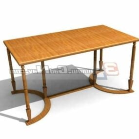 목조 주택 골동품 소파 테이블 3d 모델