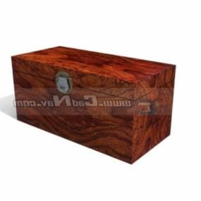 Wooden Classic Storage Locker 3d model