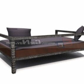 Modelo 3d de móveis de cama infantil de madeira